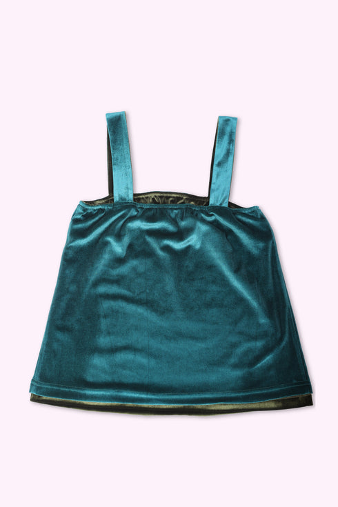 Reversible short top with thick straps