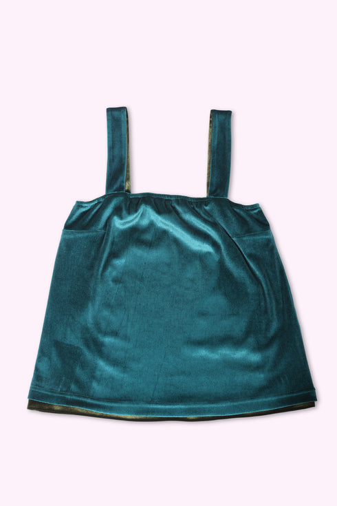 Reversible short top with thick straps