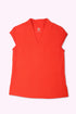 Sleeveless top with V neckline