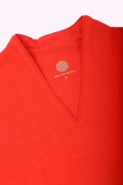 Sleeveless top with V neckline