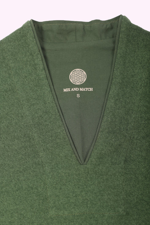 Sleeveless top with V neckline