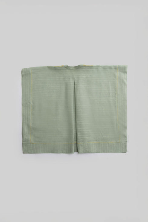 Embroidered striped linen loose shirt