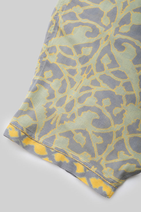 Printed Egyptian cotton gauze loose shirt