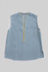 Linen sleeveless embellished top