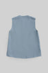 Linen sleeveless embellished top