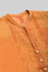 Printed Egyptian cotton voile loose shirt with round neckline