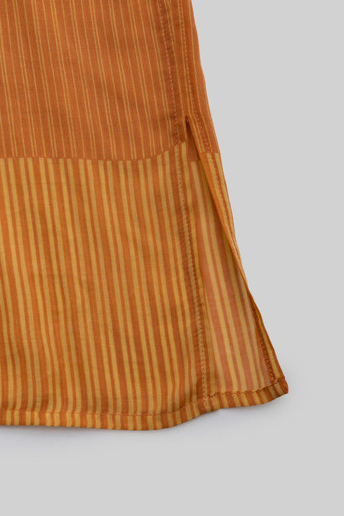 Printed Egyptian cotton voile loose shirt with round neckline