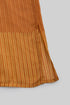 Printed Egyptian cotton voile loose shirt with round neckline