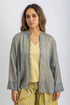 Printed Egyptian cotton voile loose shirt with round neckline