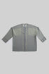 Printed Egyptian cotton voile loose shirt with round neckline
