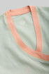 Linen wrap-detail sleeveless top with golden trim