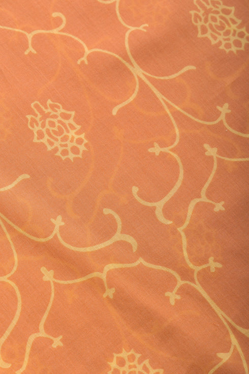 Printed Egyptian cotton voile puff-sleeve top