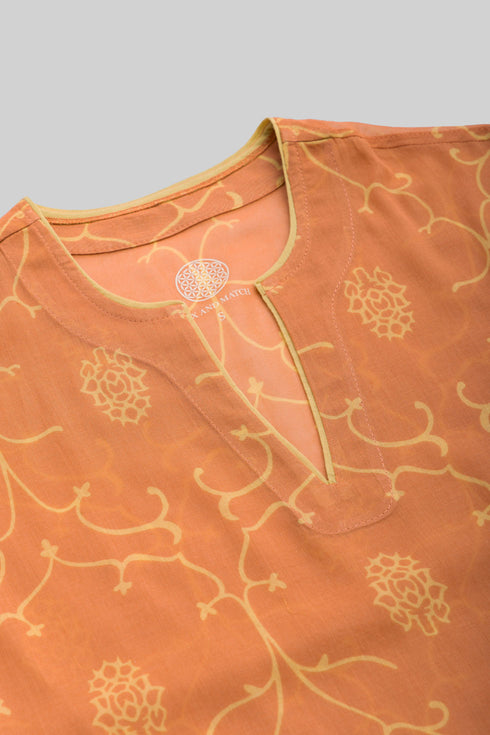 Printed Egyptian cotton voile puff-sleeve top