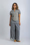 Printed Egyptian cotton voile puff-sleeve top
