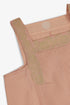 Golden pleated cotton voile top