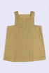 Golden pleated cotton voile top
