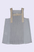 Golden pleated cotton voile top