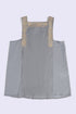 Golden pleated cotton voile top