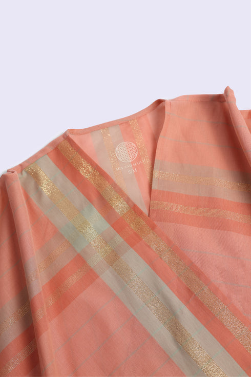 Woven crossover top with V-neckline