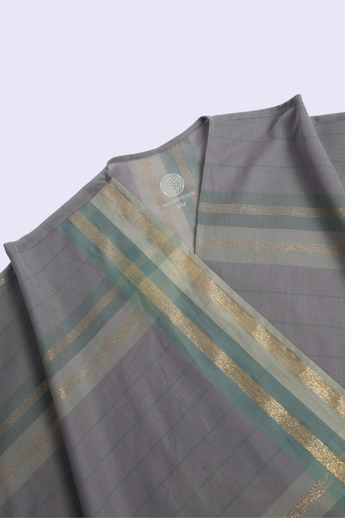 Woven crossover top with V-neckline