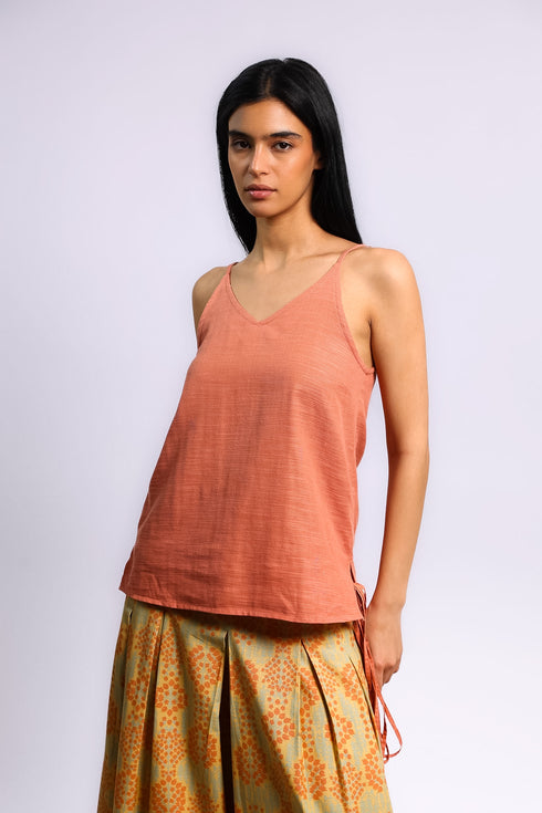 Soft allure top in Egyptian cotton slub