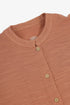 Oversized Egyptian cotton slub shirt with stand collar