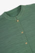 Oversized Egyptian cotton slub shirt with stand collar