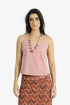 Fitted sleeveless top with adjustable straps