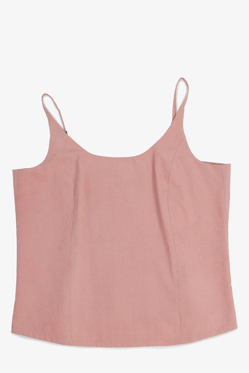 Fitted sleeveless top with adjustable straps