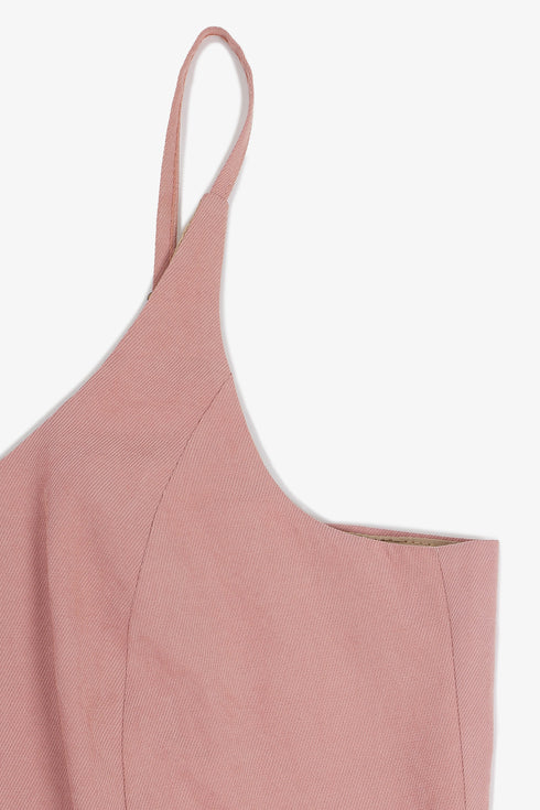 Fitted sleeveless top with adjustable straps