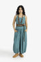 Fitted sleeveless top with adjustable straps