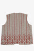 Embroidered short vest with wool yarn detailing