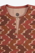 Quilted printed sleeveless cotton top with velvet piping