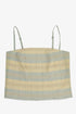 Gold striped cotton bustier with adjustable straps