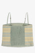 Gold striped cotton bustier with adjustable straps