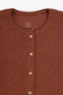 Ribbed button-front cardigan with round neckline