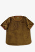 Velvet short sleeve top with contrast trims