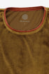 Velvet short sleeve top with contrast trims