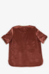 Velvet short sleeve top with contrast trims