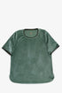Velvet short sleeve top with contrast trims