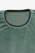 Velvet short sleeve top with contrast trims