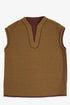 Reversible jacquard top with V neckline