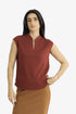 Reversible jacquard top with V neckline