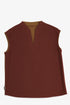 Reversible jacquard top with V neckline