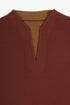 Reversible jacquard top with V neckline
