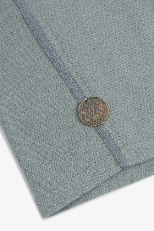 Reversible jacquard top with V neckline