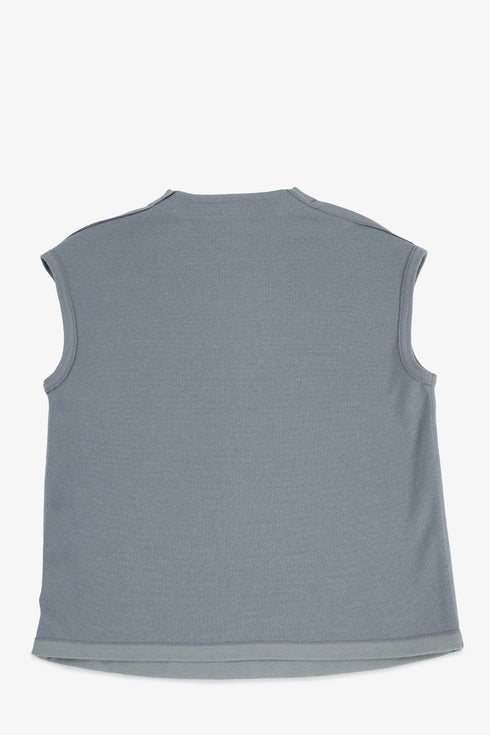 Reversible jacquard top with V neckline