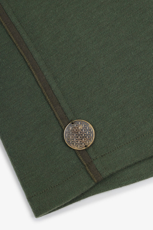 Reversible jacquard top with V neckline