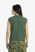 Reversible jacquard top with V neckline