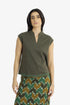 Reversible jacquard top with V neckline